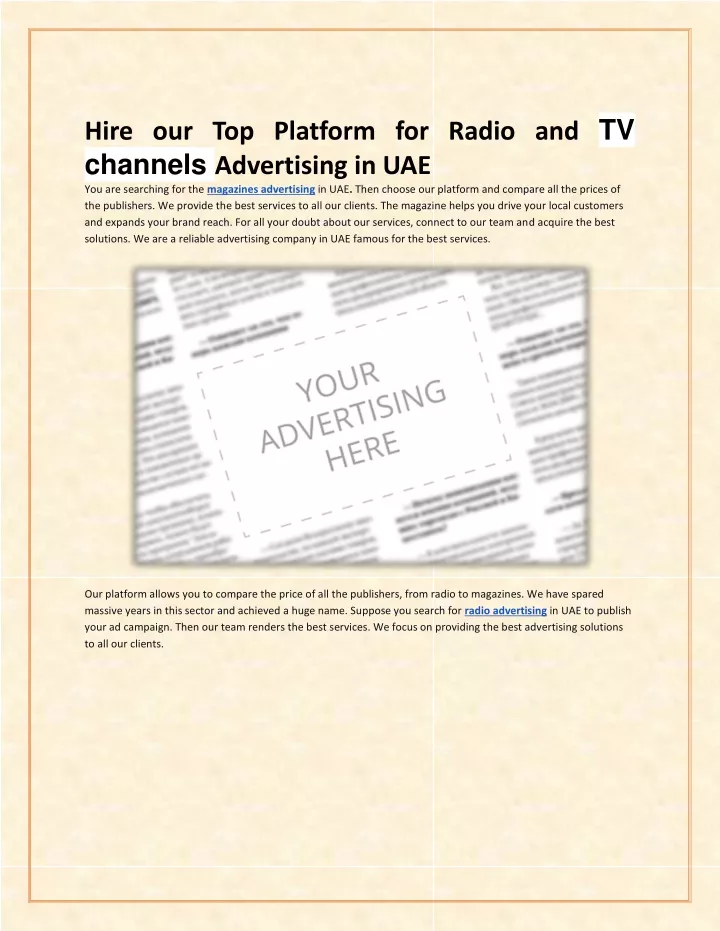 hire our top platform for radio and tv channels