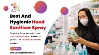 Benefits of Using Hand Sanitizer Spray