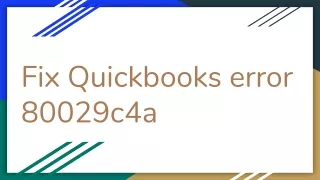 fix quickbooks error 80029c4a