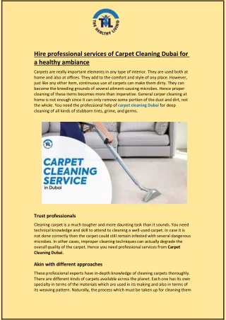 hire professional services of carpet cleaning