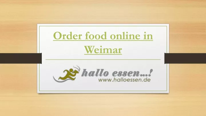 order food online in weimar