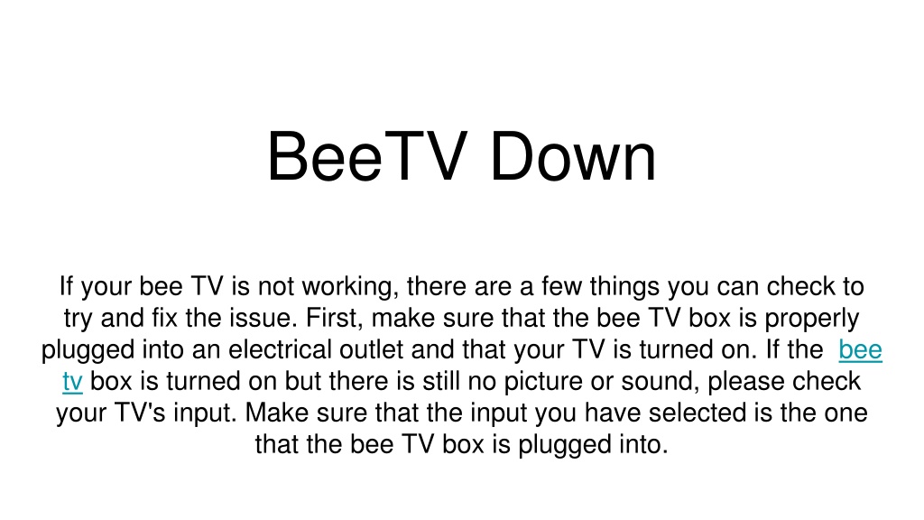 PPT beetv PowerPoint Presentation, free download ID11465233