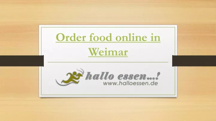 order food online in weimar