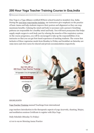 diyayoga1.blogspot.com-200 Hour Yoga Teacher Training Course in GoaIndia