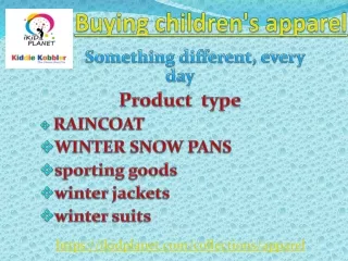 Buying children's apparel ppt