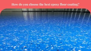 Epoxy floor paints
