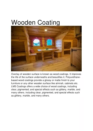 wooden coating