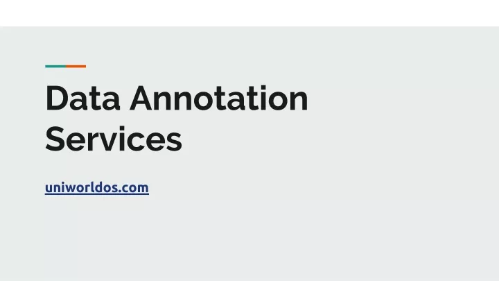 data annotation services