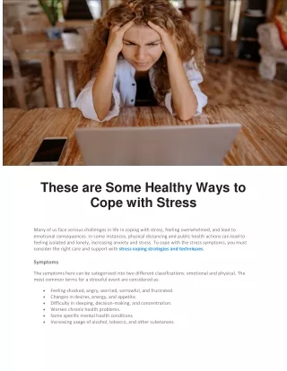 Stress-free stress buster