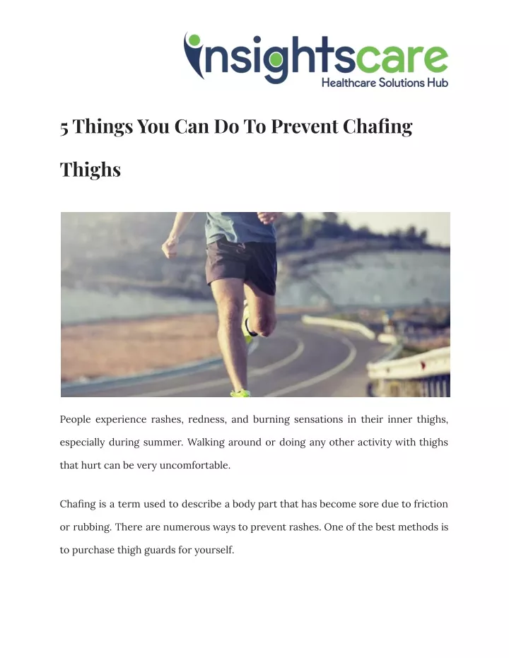 5 things you can do to prevent chafing
