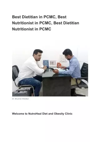 Best Dietitian in PCMC | Nutritionist in PCMC | Lifestyle Consultant in PCMC: Dr