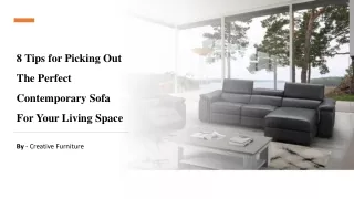 8 tips for picking out the perfect contemporary sofa for your living space