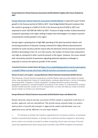 europe electronic clinical outcome assessment