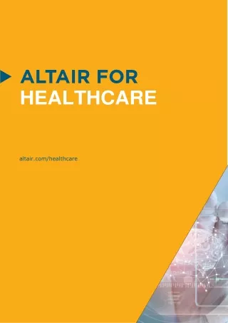 Altair Data analytics for Healthcare.