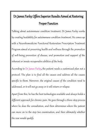 dr james farley offers superior results aimed