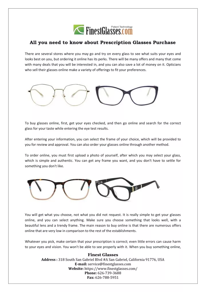 all you need to know about prescription glasses