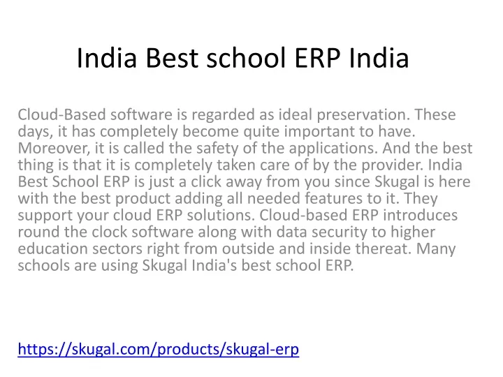 india best school erp india