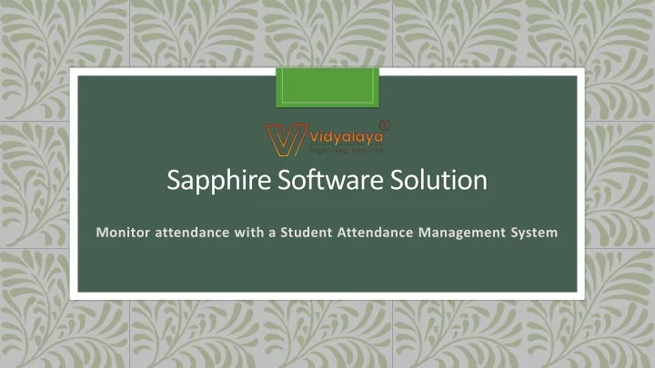 sapphire software solution