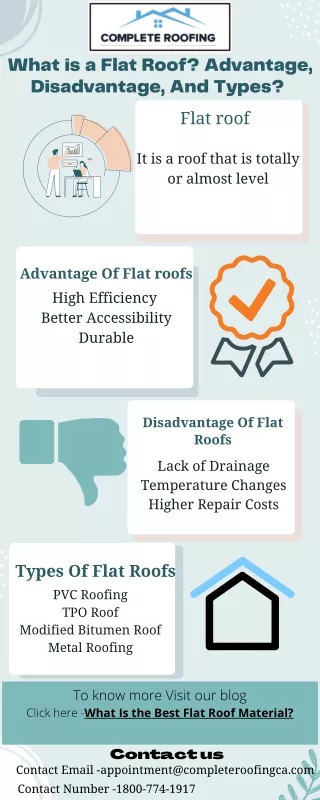 what is a flat roof advantage disadvantage