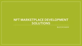 nft marketplace development solutions