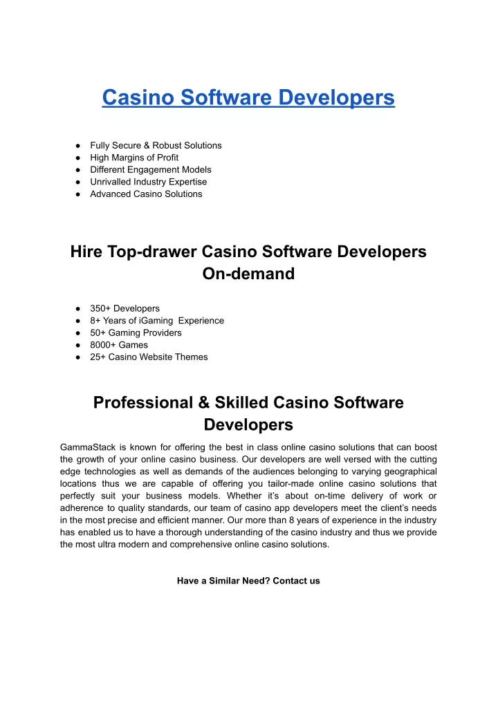 casino software developers