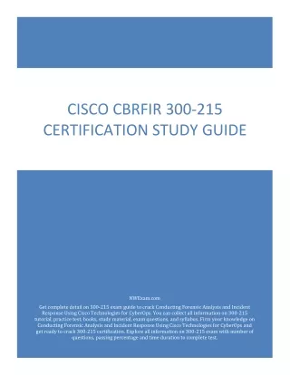 Cisco CBRFIR 300-215 Certification Study Guide PDF