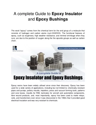 a complete guide to epoxy insulator and epoxy