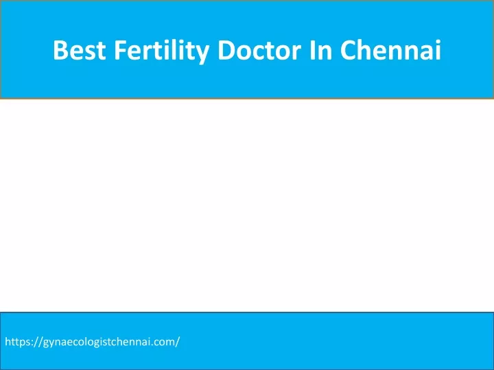 best fertility doctor in chennai