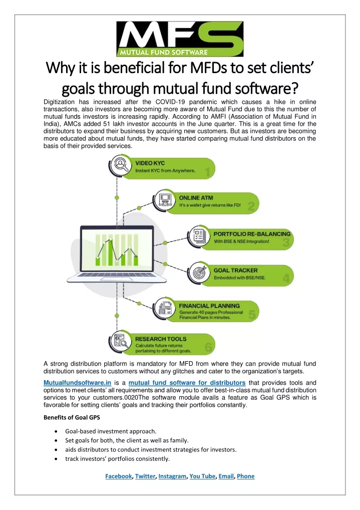 why it is beneficial for mfds to set clients