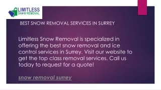 best snow removal services in surrey