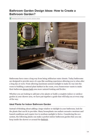bathroom garden design ideas how to create