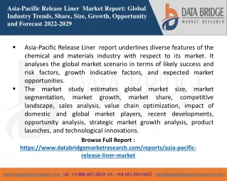 asia pacific release liner market report global