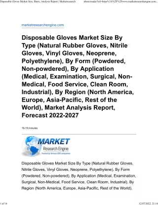 disposable gloves market size share analysis