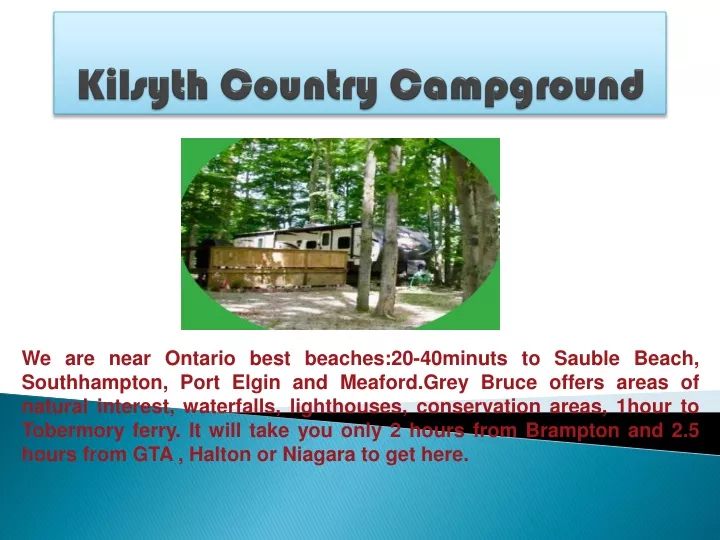 kilsyth country campground