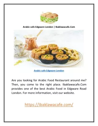 Arabic cafe Edgware London
