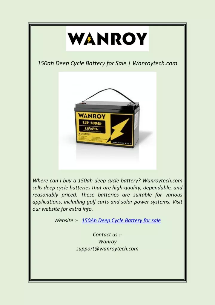 150ah deep cycle battery for sale wanroytech com