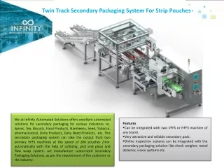Twin Track Secondary Packaging System For Strip Pouches