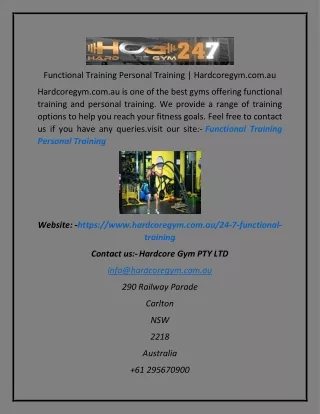 functional training personal training hardcoregym