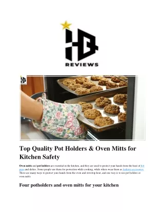 Top Quality Pot Holders & Oven Mitts for Kitchen Safety