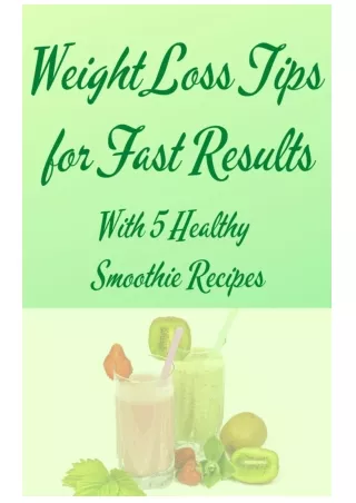 Weight Loss Tips for Fast Results