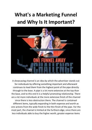 what s a marketing funnel and why is it important