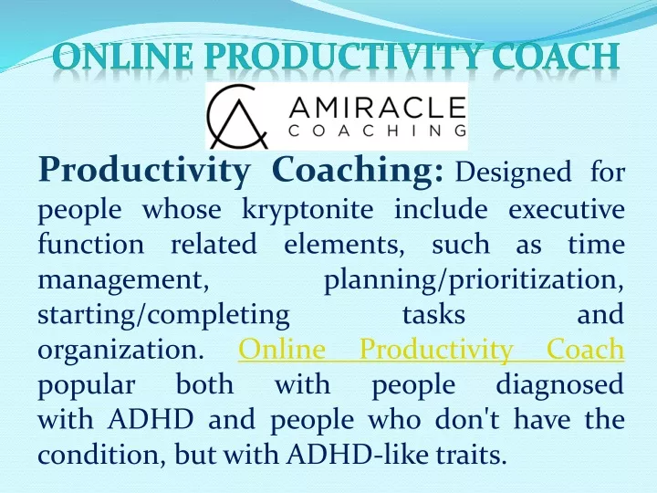 online productivity coach