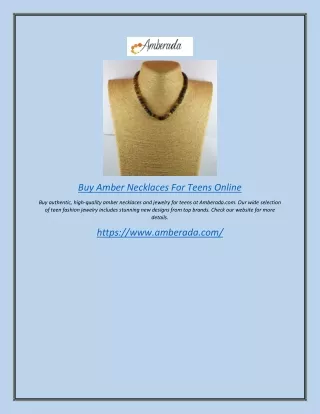 buy amber necklaces for teens online