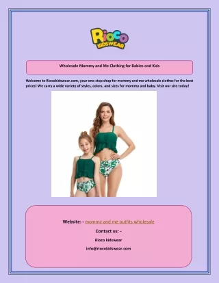 wholesale mommy and me clothing for babies