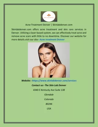 acne treatment denver skinlabdenver com