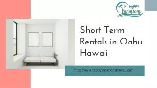 short term rentals in oahu hawaii
