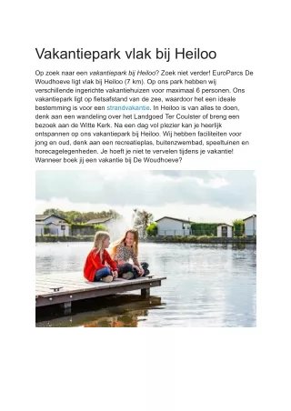 vakantiepark vlak bij heiloo