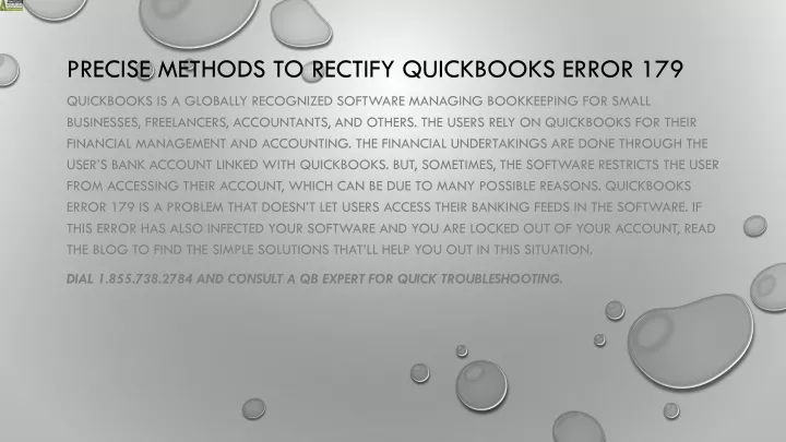 precise methods to rectify quickbooks error 179