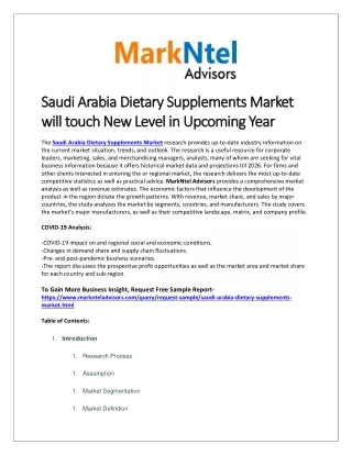 saudi arabia dietary supplements market saudi