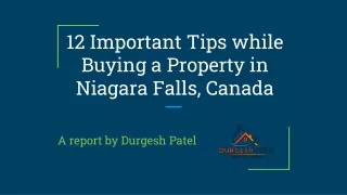 12 Important Tips while Buying a Property in Niagara Falls, Canada